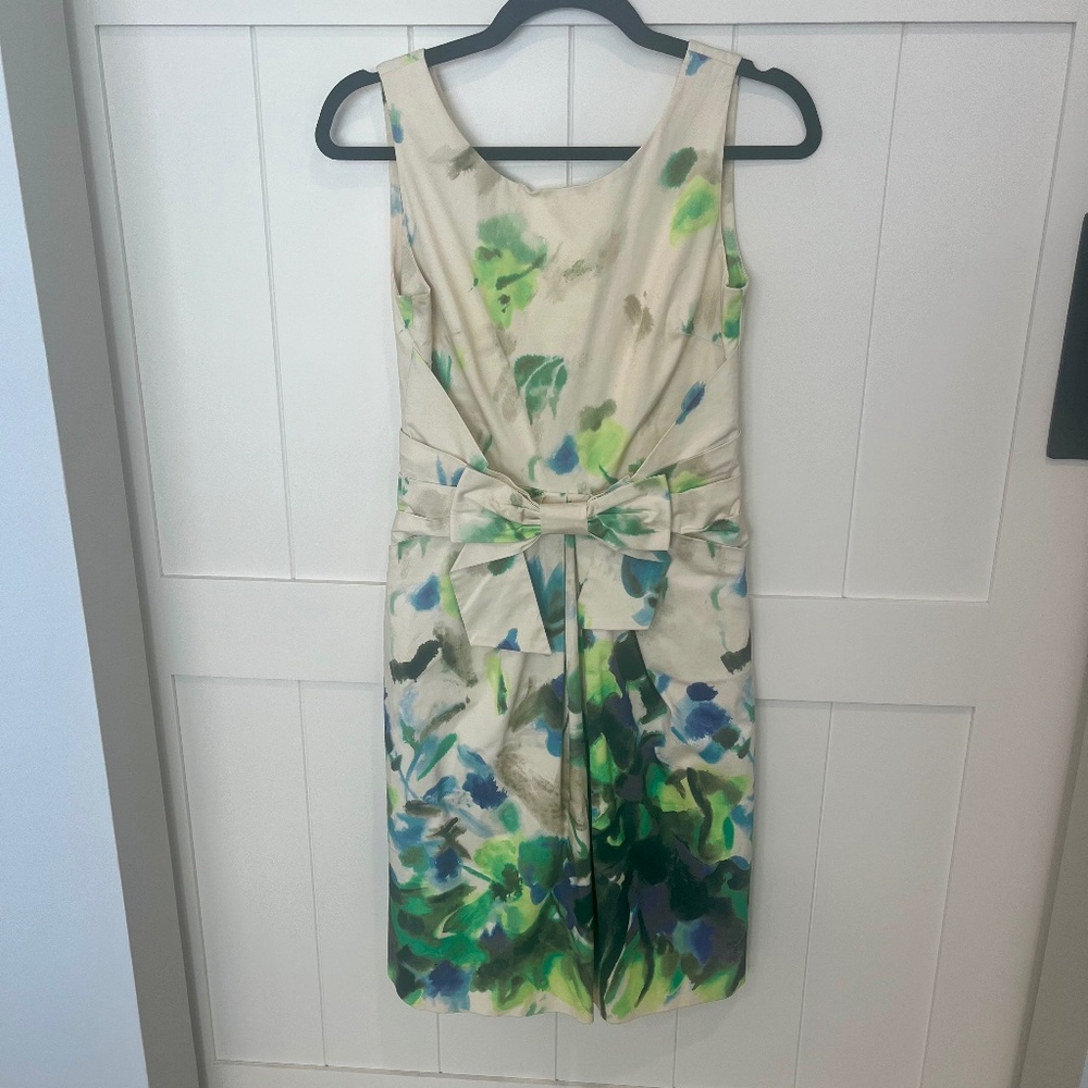 Kate Spade Jillian Watercolor Floral Bow-Front Dress Size 2